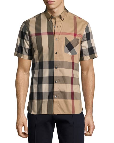 mens burberry short sleeve shirt|burberry shirts for men outlet.